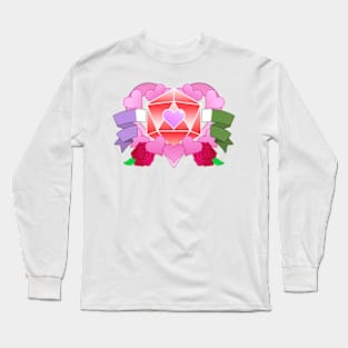 DiceHeart - Genderqueer Banner, Red Dice Long Sleeve T-Shirt